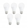 Lot x5 Ampoules LED standard, culot E27, cons. 9W, eq. 60W, blanc chaud