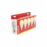 Lot x5 Ampoules LED standard, culot E27, cons. 9W, eq. 60W, blanc chaud