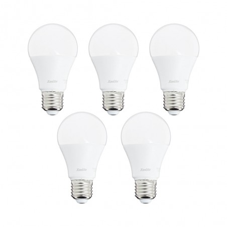 Lot de x5 ampoule LED A60, culot E27, blanc neutre