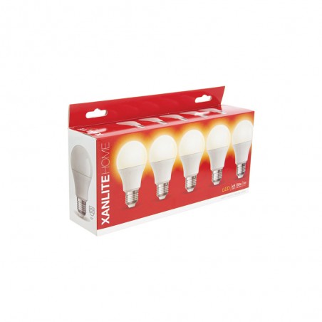 Lot de x5 ampoule LED A60, culot E27, blanc neutre