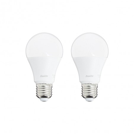 Pack de 2 ampoules LED classiques (A60), culot E27, 11W cons. (75W eq.), 1055 lumens, lumière blanc neutre