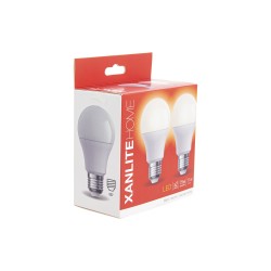 Pack de 2 ampoules LED classiques (A60), culot E27, 11W cons. (75W eq.), 1055 lumens, lumière blanc neutre