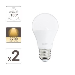 Lot de 2 ampoules LED A60 - cuLot E27 - classique