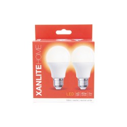 Lot de 2 ampoules LED A60 - cuLot E27 - classique