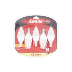 Lot de 5 ampoules flamme E14