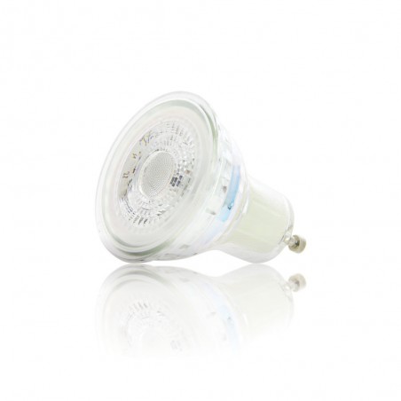 Pack de 5 Spots LED, culot GU10, 4,8W cons. (50W eq.), 345 lumens, lumière blanc chaud