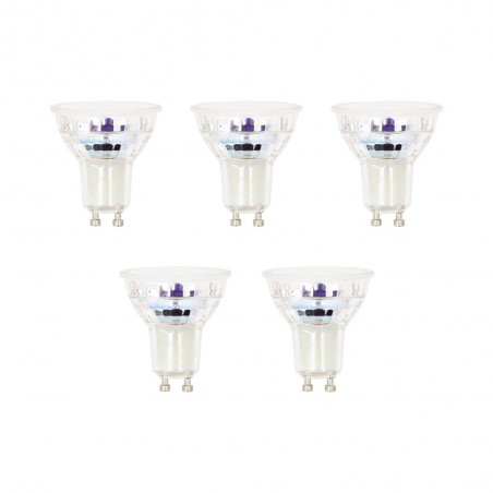 Lot x5 Ampoules LED spot, culot GU10, conso 4,8 W, eq. 50 W, blanc neutre