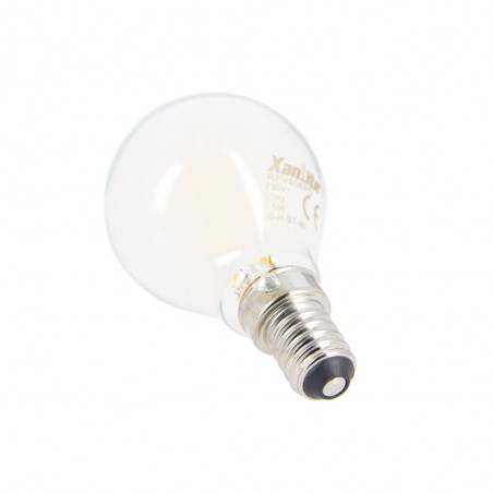 Ampoule à filament LED P45, culot E14, conso. 6,5W, Blanc chaud