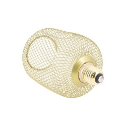 Ampoule Déco Cage Cylindre Doré, culot E27, Hologramme, Blanc chaud