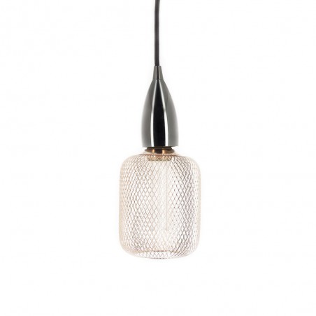 Ampoule Déco Cage Cylindre Cuivre, culot E27, Hologramme, Blanc chaud