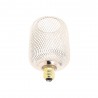 Ampoule Déco Cage Cylindre Cuivre, culot E27, Hologramme, Blanc chaud